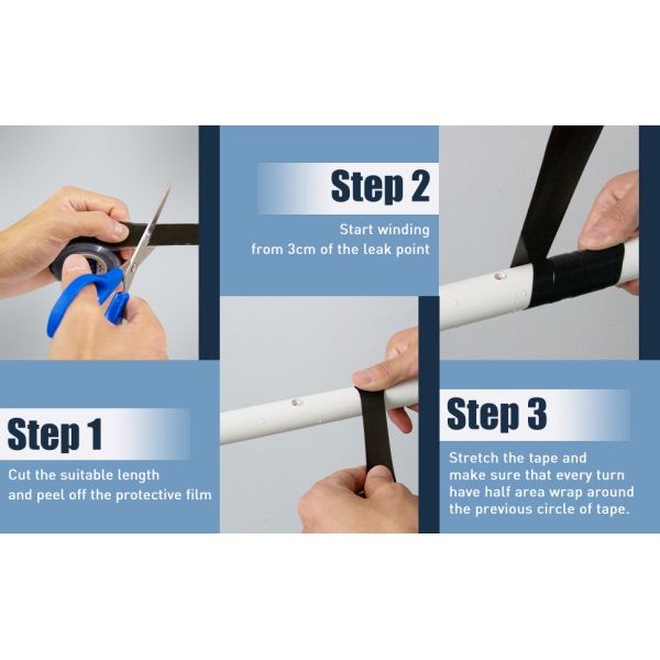 Self-Fusing Silicone Tape Weatherproof Adhesive Sticker for Emergency Pipeline Repair