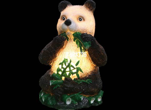 LED panda lights resin waterproof landscape lamp translucent animal outdoor park lawn lamp