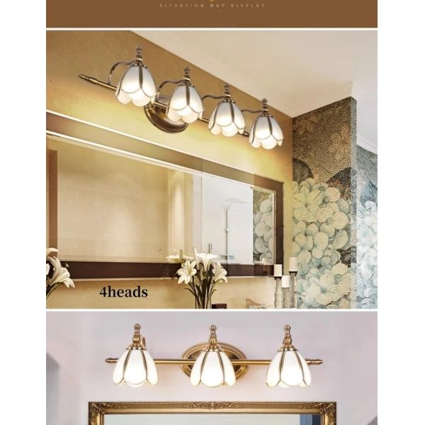 LED American vanity Mirror Headlight multicolor mirror cabinet Glass Wall lamp mirror wrought iron lamps (WH-MR-71)