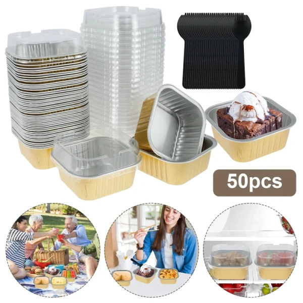 OEM Service Accepted 500ml 900ml 1000ml Tin Foil Aluminum Foil Container for Kitchen