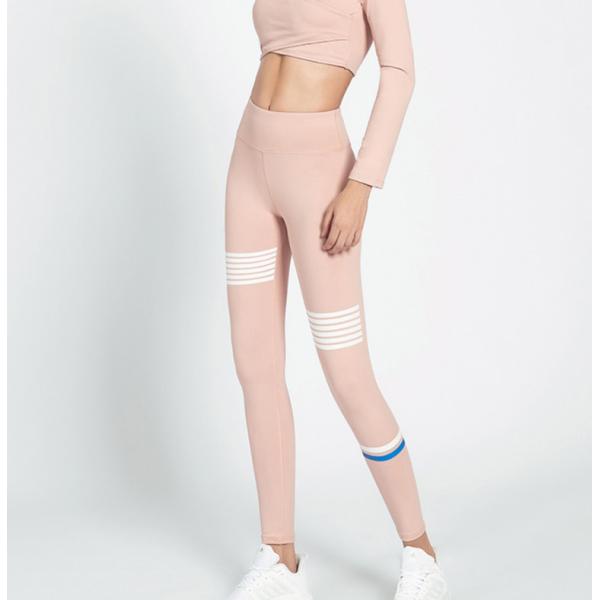 As mulheres Waisted alto do esporte imprimiram caneleiras do Gym das calças da ioga da aptidão das caneleiras