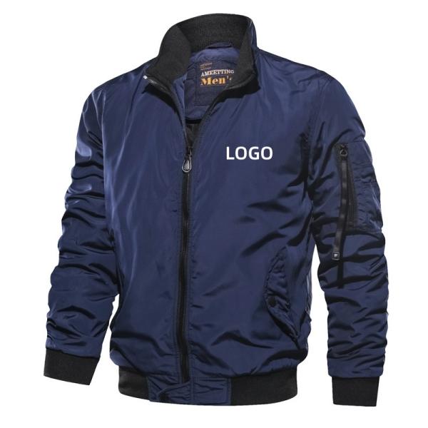 Ropa de hombre personalizada 2023 Otoño Invierno chaqueta de hombre a prueba de viento otoño manga larga chaqueta casual abrigo chaqueta bomber