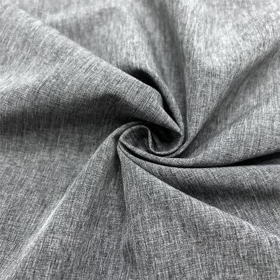 Dual Tone Pearl Dot Cationic Polyester Fabric With Four Way Stretch Linen-like Texture On Surface