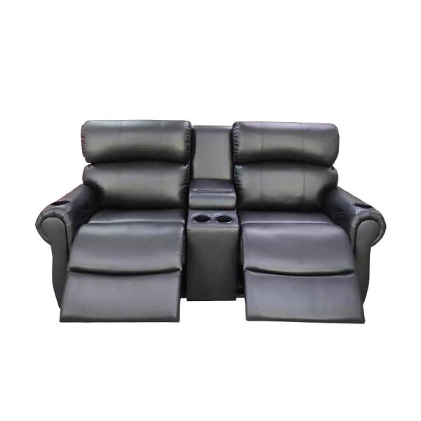 Home Theater VIP Room Bar Leather Recliner Sofa With Tea Table