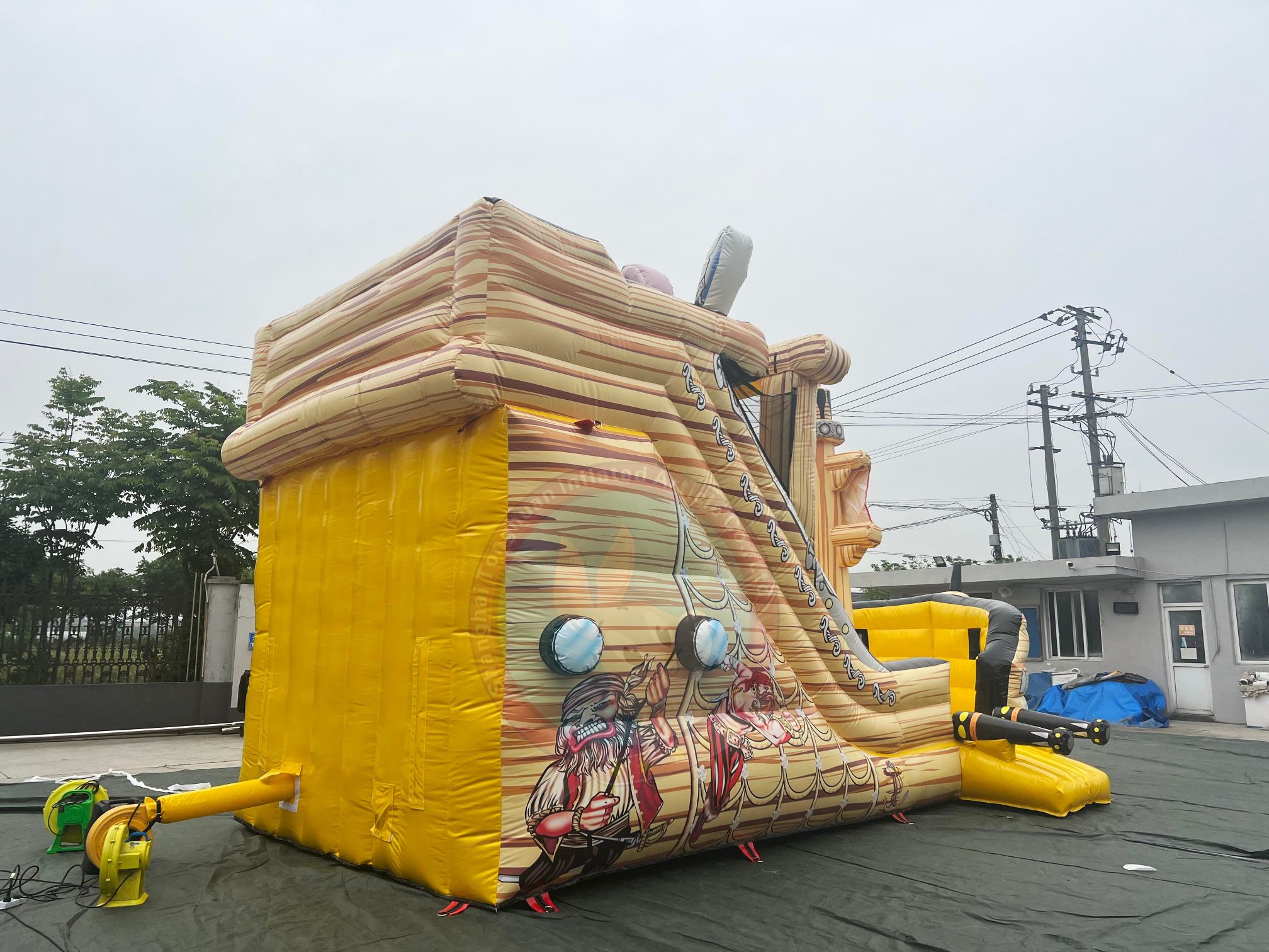Pirate Ship Inflatable Amusement Park Commercial Playground Large Slide Bounce Castle Custom Theme Design Mall Event Rental Equipment