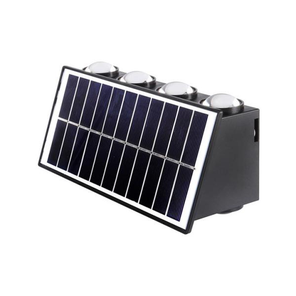 Luz de pared solar inteligente IP65 Sensor de movimiento Luz de pared Brillo ajustable