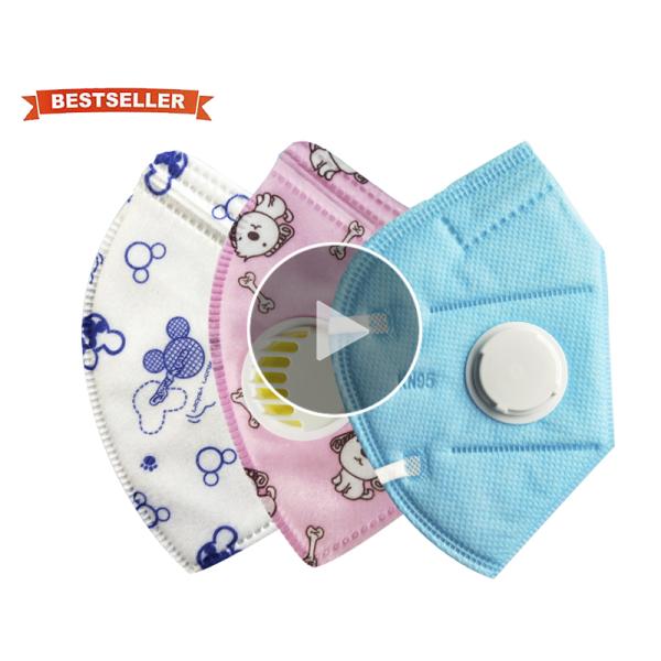 Kid Wearing Medical Mask Disposable N95 Shield  With Breather Valve