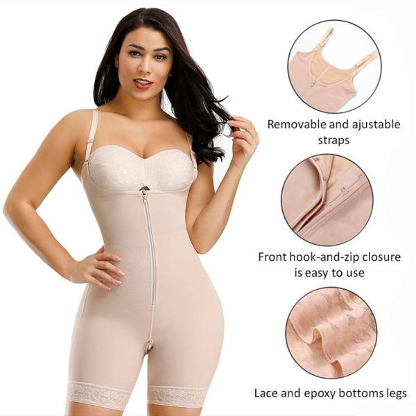 HEXIN High Elastic Zipper Butt Lifter Tummy Control Shapewear for Women Regular Size