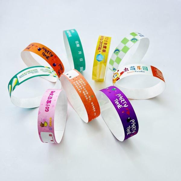 Security Sequential Numbering Barcoding Tyvek Paper Bracelets for Durable and Customizable Events