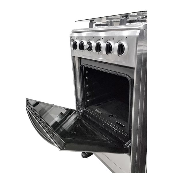 4 Gas Burners Stainless Steel Free Standing Oven Wholesale Mirror Glass Door Freestanding Gas Cooker Oven