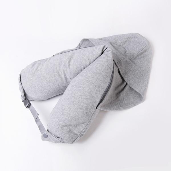 74*17cm U-Shaped Removable Massage Pillow Neck Relaxation with Washable Hood and More