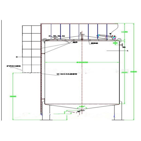 Jacketed Stainless Steel Mixing Tanks Single Wall Double Wall For Painting Industrial