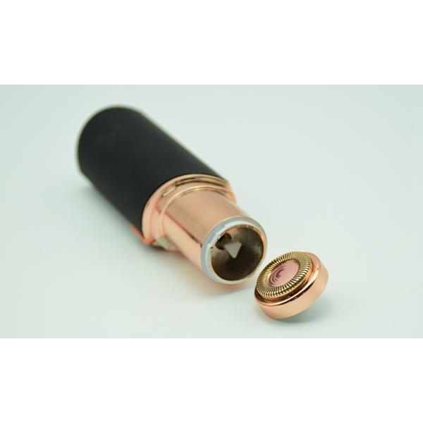 Rechargeable Mini Painless Face Hair Remover Gold Plated Lipstick Shaped