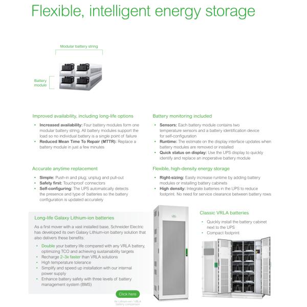 APC Galaxy VM 160 KVA UPS Single 400-400 V с защитой от обратного питания
