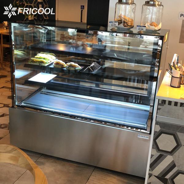 Straight angle showcase sliding door back cake display case cake fridge with CE/ETL