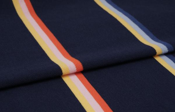 Comfortable And Natural Skin-Friendly Healthy Striped Knit Fabric For T-Shirt