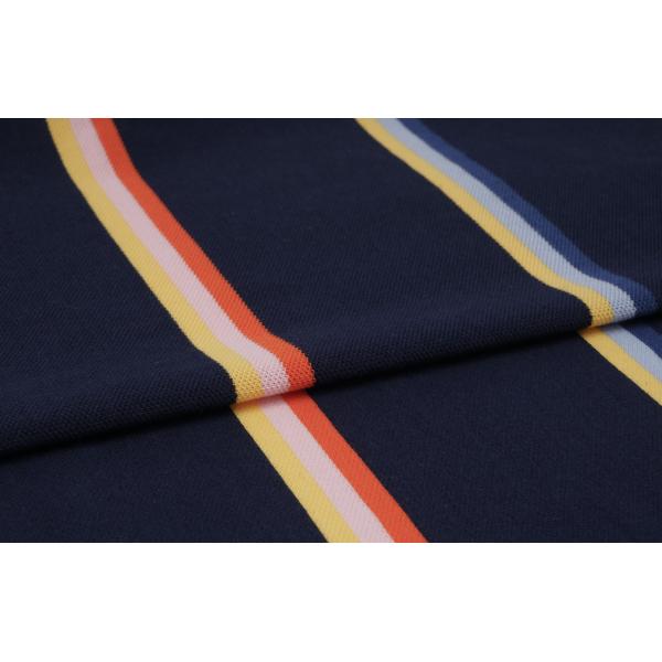 Comfortable And Natural Skin-Friendly Healthy Striped Knit Fabric For T-Shirt