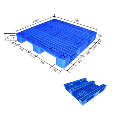 Blue Heavy Duty Nestable Pallet HDPE Euro Epal Pallets Cargoes Transfer