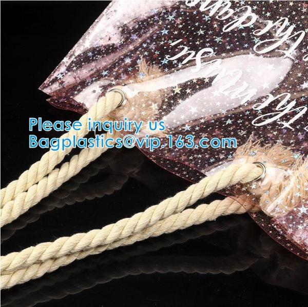 Travel Environmental PVC SHOPPING BAGS / Storage Clear Stadium Bag Cosmetic Bag With Zipper PVC BEACH BAG