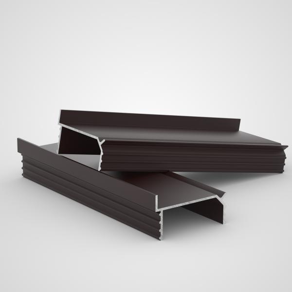 T8 Curved Aluminium Extrusion 6000 Series High Glossy Powder Coated