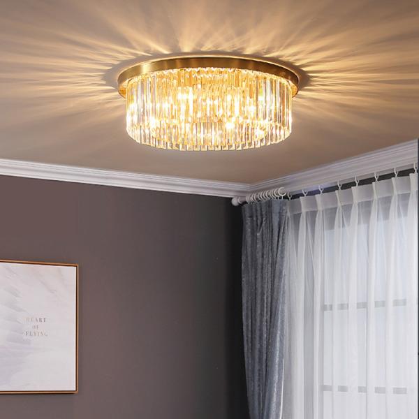Factory Manufacturer High Quality Carriage Wheel High Quality Crystal Low Price LED Ceiling Light