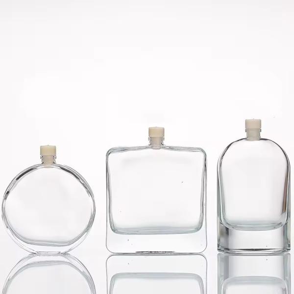 Empty 100ml Luxury Round Square Clear Glass Reed Diffuser Bottle