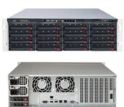 LSI 3108 10 duplos Gigabit Ethernet do servidor 6039P-E1CR16H 16x SATA/SAS de 12G SAS 3U Supermicro Superstorage