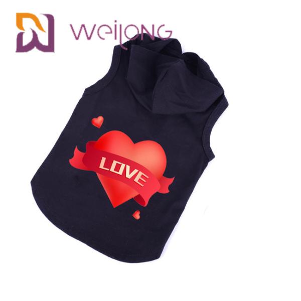 Autumn Sleeveless Cat Dog Printed Pet Hoodie Dog And Cat Clothes