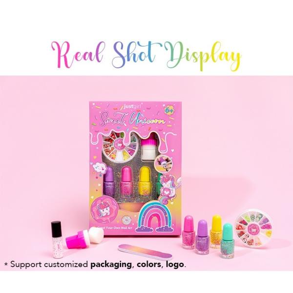 Customizable Sleek DIY Nail Art Kit Kids Nail Set Peel Off Non Toxic