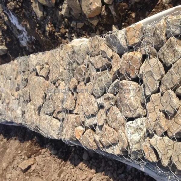 Caixa de gaviões galvanizados de rocha em água quente para decoração de parede e jardim