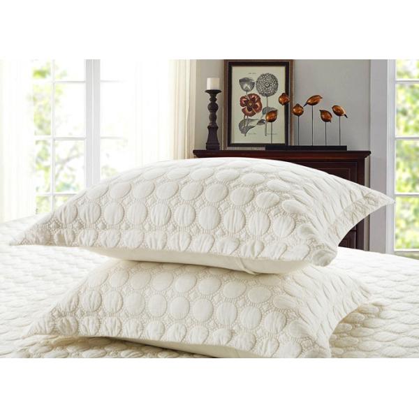 100% Cotton Circle Embroidered Full Size Quilt Sets 3 Pcs With Logo Customized