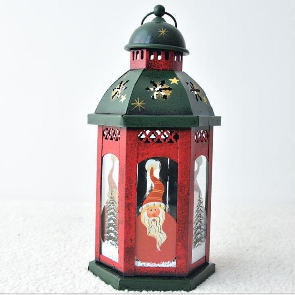 Outside decorative hanging garden Hollow windproof metal Christmas Moroccan lantern decor