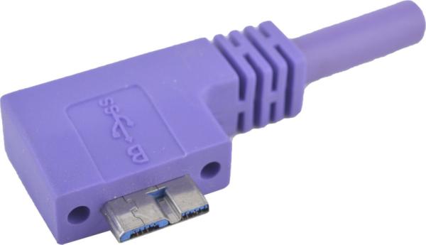 CCD Camera Cable USB 3.0 A to Micro B Left Angled With Screw Locking 15fts 5M