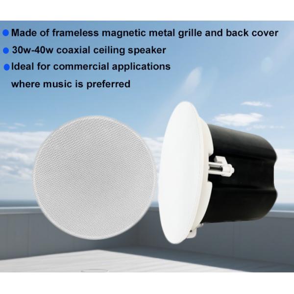 40w/20w/10w/5w 6-inch Coaxial Speaker Commercial Audio Public Address System Frameless Speaker