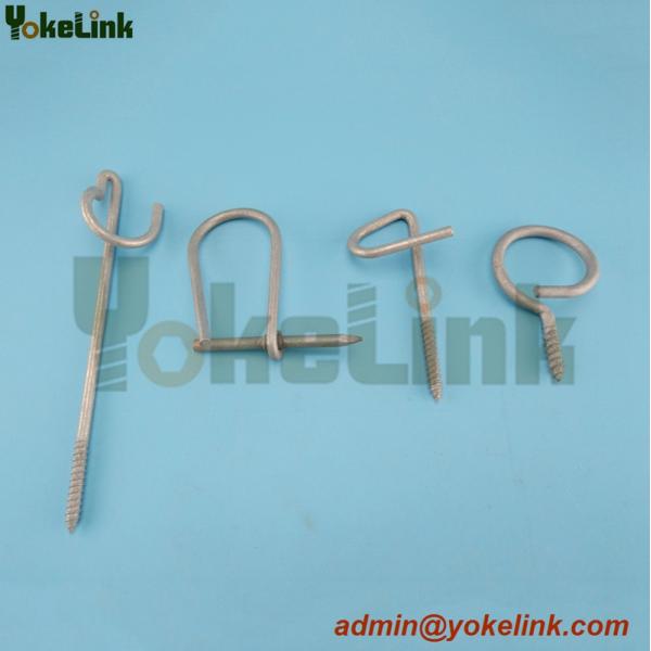 Steel P house hook for pole line hardware