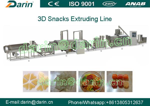 Single Screw Food Extrusion Equipment For 3d Flour Bugles Chips Making