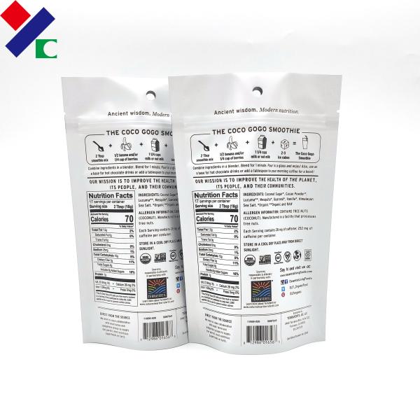 Food Grade Laminated Biodegradable Packaging Bags 80-180mic For Dried Fruit / Snack
