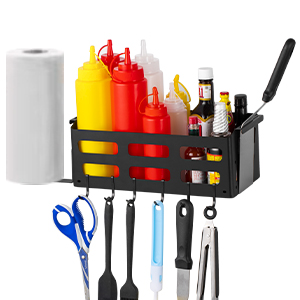 Simplifique su configuración de parrillado con accesorios de parrilla magnética y porta toallas de papel