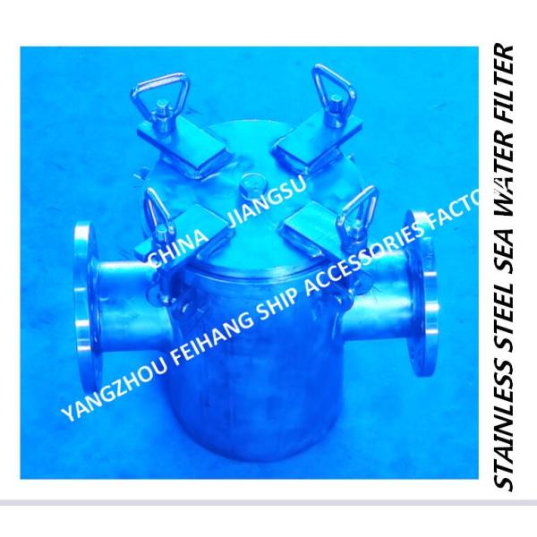 Marine sea water cooling system stainless steel sea water filter AS80 CB/T497-2012 Stainless steel 304 straight-through