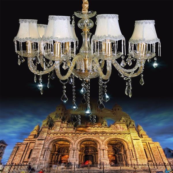 Cheap chandeliers for sale with Lamshade for Dining room Kitchen Lighting (WH-CY-65)
