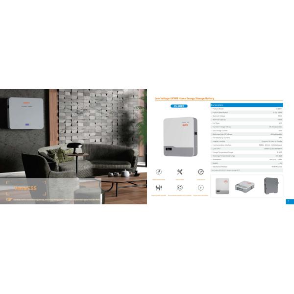 Batería de almacenamiento montada en la pared al por mayor de energía del hogar de la batería LiFePO4 5KWh de 51.2V 100Ah