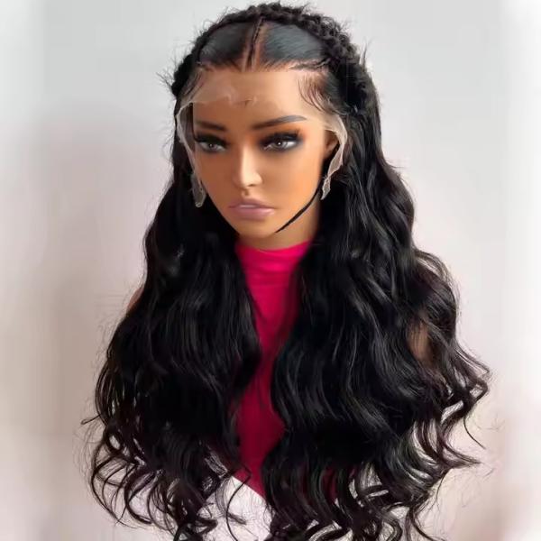 Ready to Ship Brazilian Virgin Hair Body Wave 180% Preplucked 360 HD ransparent Full Lace Front Wigs Human Hair for Black Women