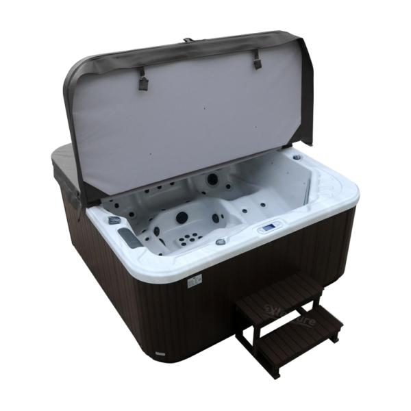 Составная лестница бассейна джакузи шагов джакузи и спа черная для квадратного спа