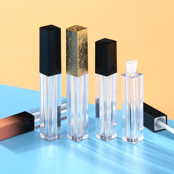 Private Square Lip Glaze Tube Makeup Package Customization 2.5ml