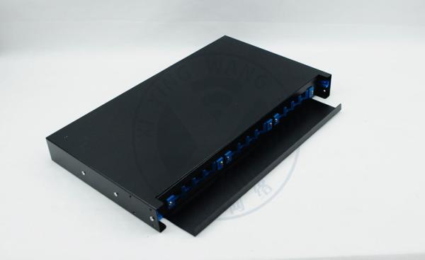 XYFiber 12 Port  Slidable Fiber Optic Terminal Box , Fiber Patch Panel 1U 19 inch