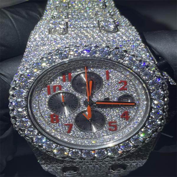 Hip Hop Moissanite Iced Out Watch Datejust Automatic Mechanical Watches For Women