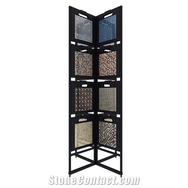 Стеллаж для выставки товаров плитки пола ODM для стойки табло образца выставки справедливой керамической кафельной
