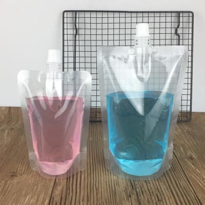 Waterproof Reusable Clear Liquid Juice Pouches Stand Up Spout Pouch Bag