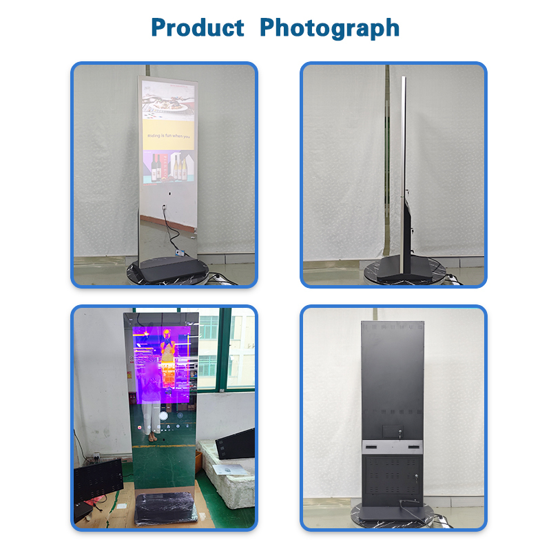 43 Inch Capacitive Touch Mirror Kiosk with Thermal Imaging Camera for Athlete Physical Assessment