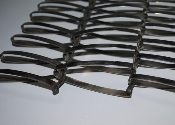 Copper Colored Stainless Steel Wire Mesh Flat Silk Spiral Decoration Net